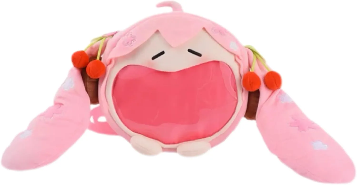 Itabag Kawaii Backpack Harajuku Style Y2K Shoulder Bag Comic-Con Daypack Grunge Itabag Purse Cute and Stylish 12 * 12 * 3in (Pink cartoon)