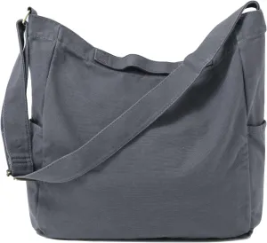Jeelow Heavy Duty Canvas Travel Tote Handbag Shoulder Crossbody Bags Purse For Men & Women
