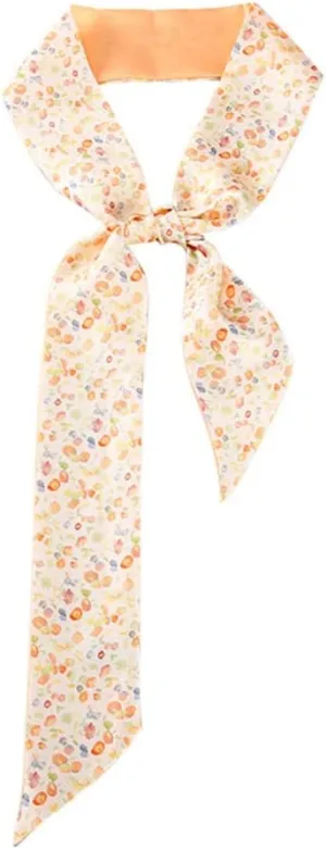 JERLA 100% Mulberry silk Scarf Bag scarf Head Hair Ribbon Handbag Handle wrap Tie Bundle Scarf Neckerchief Scarf for women