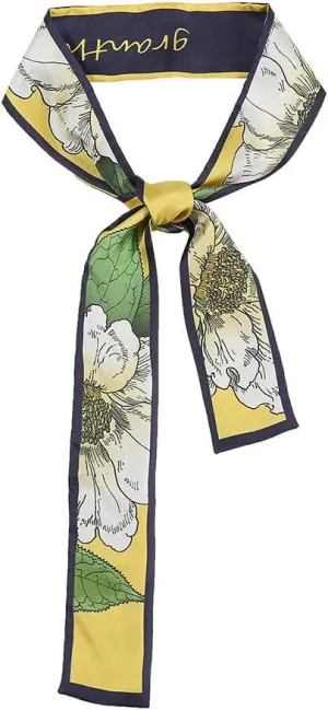 JERLA 100% Mulberry silk Scarf Bag scarf Head Hair Ribbon Handbag Handle wrap Tie Bundle Scarf Neckerchief Scarf for women