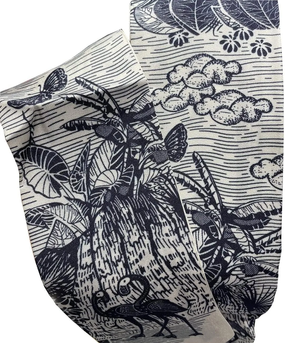 JERLA 100% Mulberry silk Scarf Bag scarf Head Hair Ribbon Handbag Handle wrap Tie Bundle Scarf Neckerchief Scarf for women