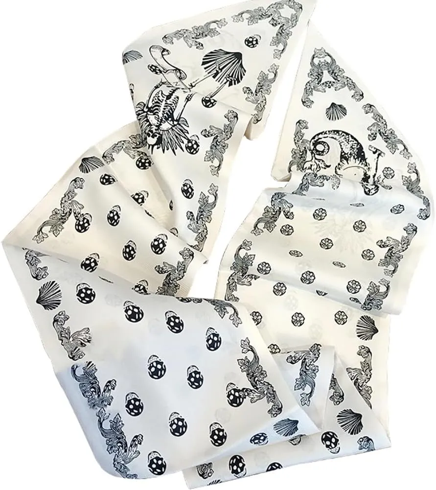 JERLA 100% Mulberry silk Scarf Bag scarf Head Hair Ribbon Handbag Handle wrap Tie Bundle Scarf Neckerchief Scarf for women