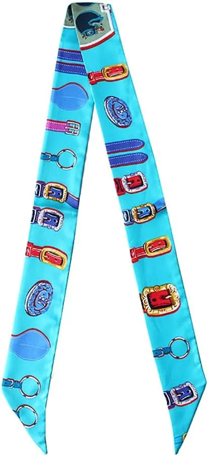 JERLA 100% Mulberry silk Scarf Bag scarf Head Hair Ribbon Handbag Handle wrap Tie Bundle Scarf Neckerchief Scarf for women
