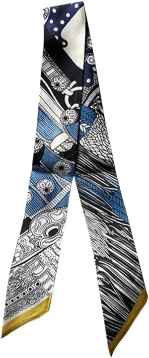 JERLA 100% Mulberry Silk Scarf for Women Men - Head Hair Ribbon, Handbag Handle Wrap, Tie Bundle, Neckerchief