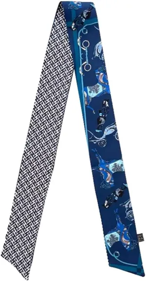 JERLA 100% Mulberry silk Scarf handbag wrap Tie Bundle Hair Ribbon Neckerchief Scarf for women men