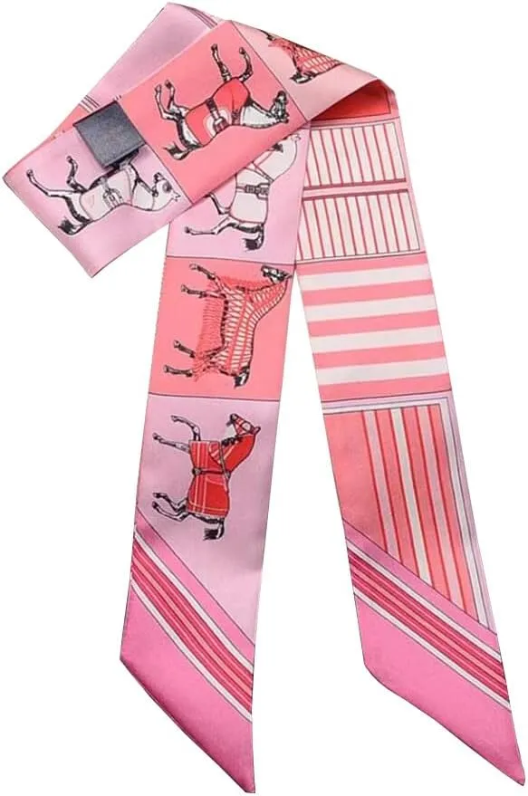 JERLA 100% Mulberry silk Scarf Head Hair Ribbon Handbag Handle wrap Tie Bundle Scarf Neckerchief Scarf for women