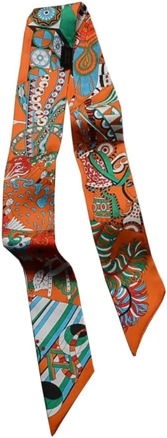 JERLA 100% Mulberry silk Scarf Head Hair Ribbon Handbag Handle wrap Tie Bundle Scarf Neckerchief Scarf for women