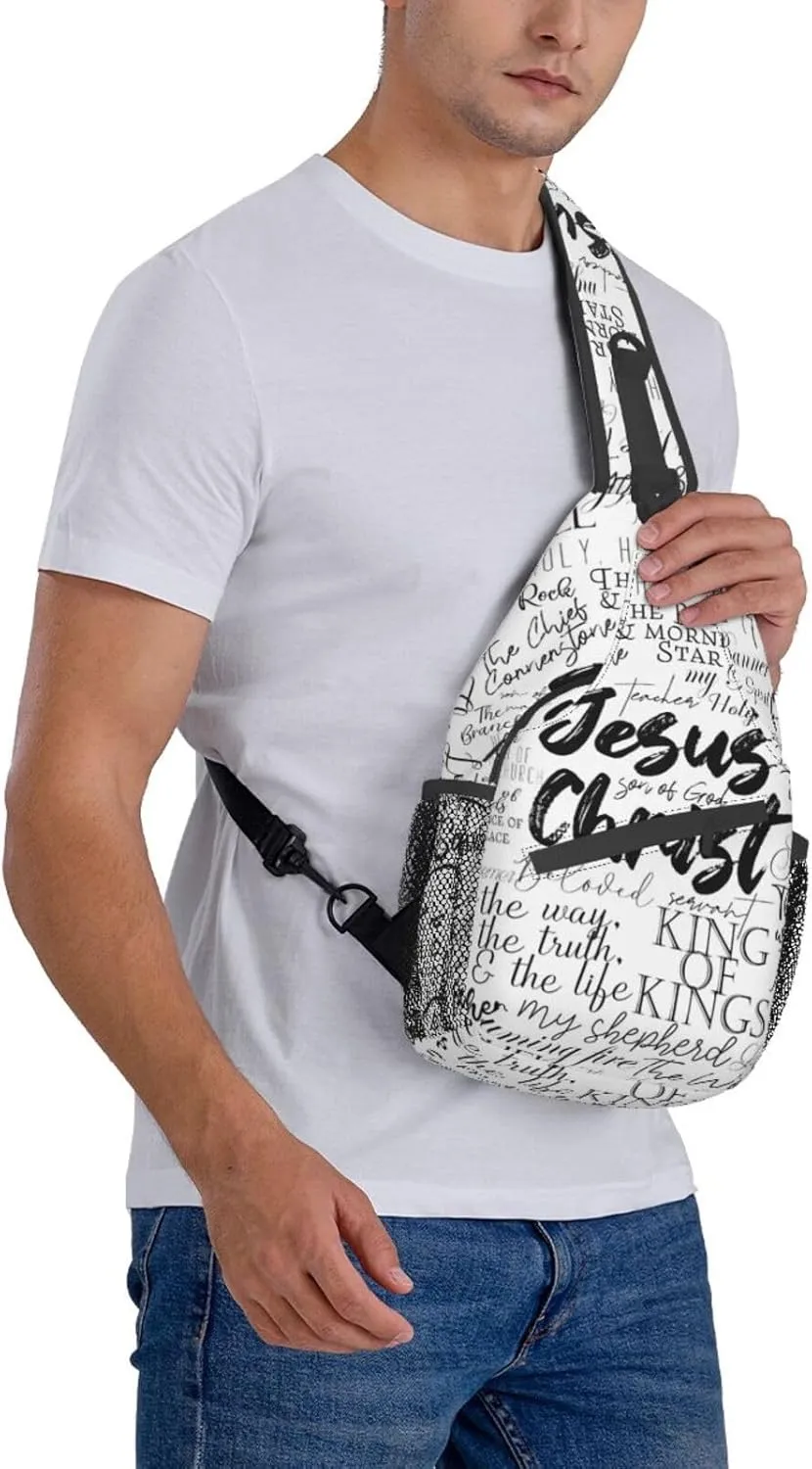 Jesus Sling Bag,Casual Crossbody Backpack Shoulder Chest Bag for Women Men Travel Hiking Daypack