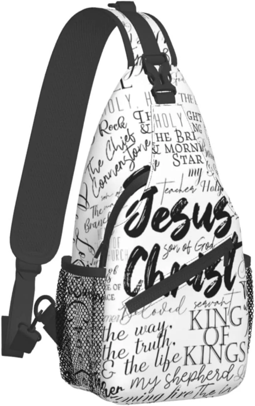 Jesus Sling Bag,Casual Crossbody Backpack Shoulder Chest Bag for Women Men Travel Hiking Daypack