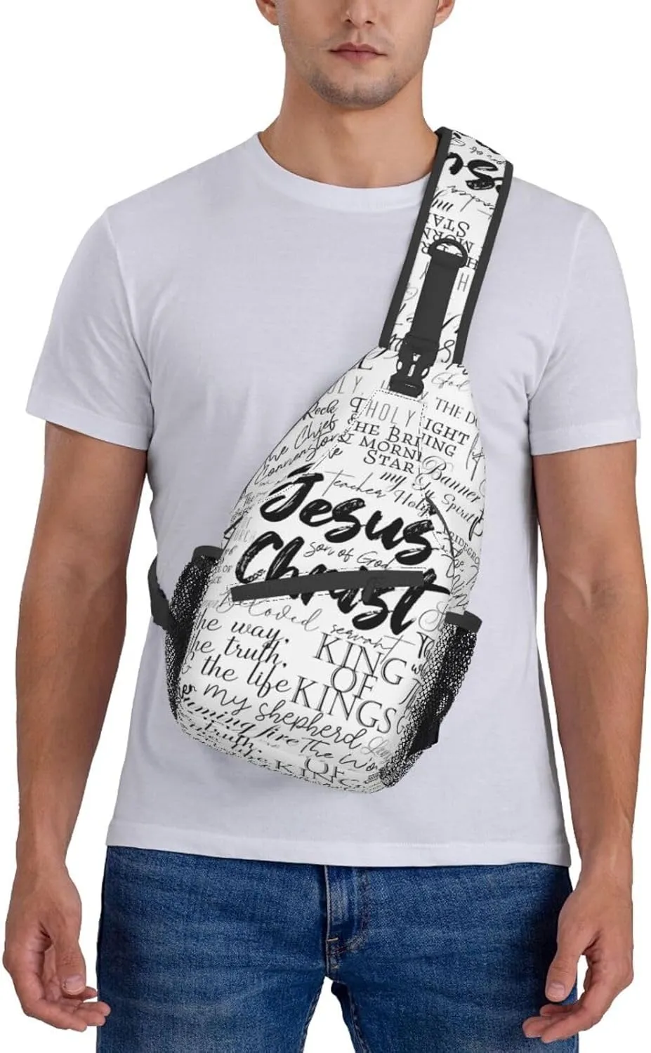 Jesus Sling Bag,Casual Crossbody Backpack Shoulder Chest Bag for Women Men Travel Hiking Daypack