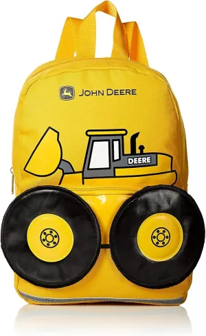 John Deere Boys' Tractor Toddler Backpack (13", Yellow)