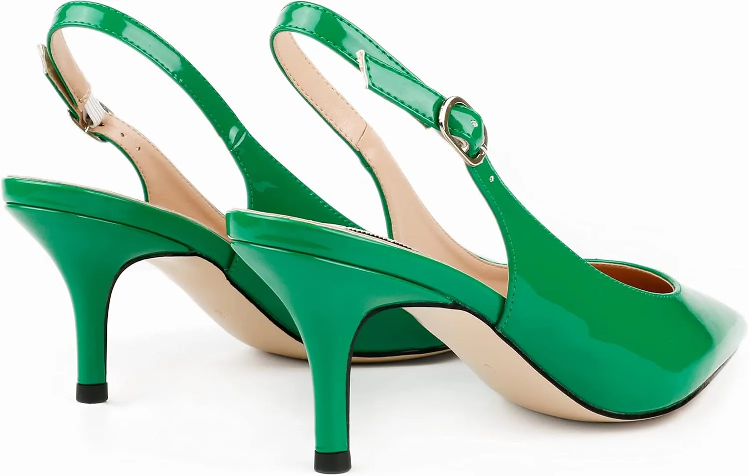 JOY IN LOVE Kitten Heels for Women Slingback Pumps Sandals Pointy Toe Pumps