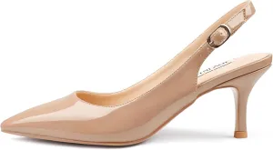 JOY IN LOVE Kitten Heels for Women Slingback Pumps Sandals Pointy Toe Pumps