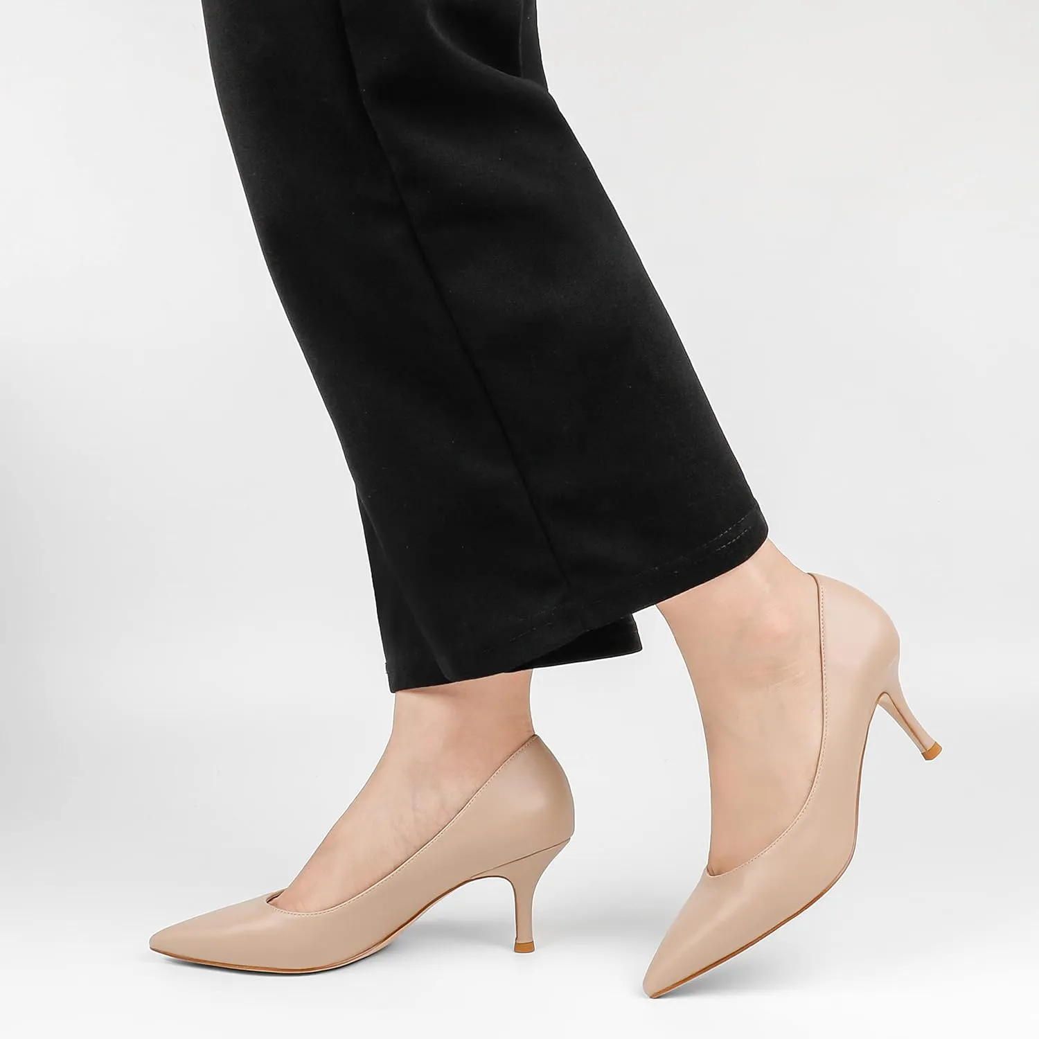 JOY IN LOVE Women's Shoes Low Heels Pointy Toe Kitten Heel Daily Pumps