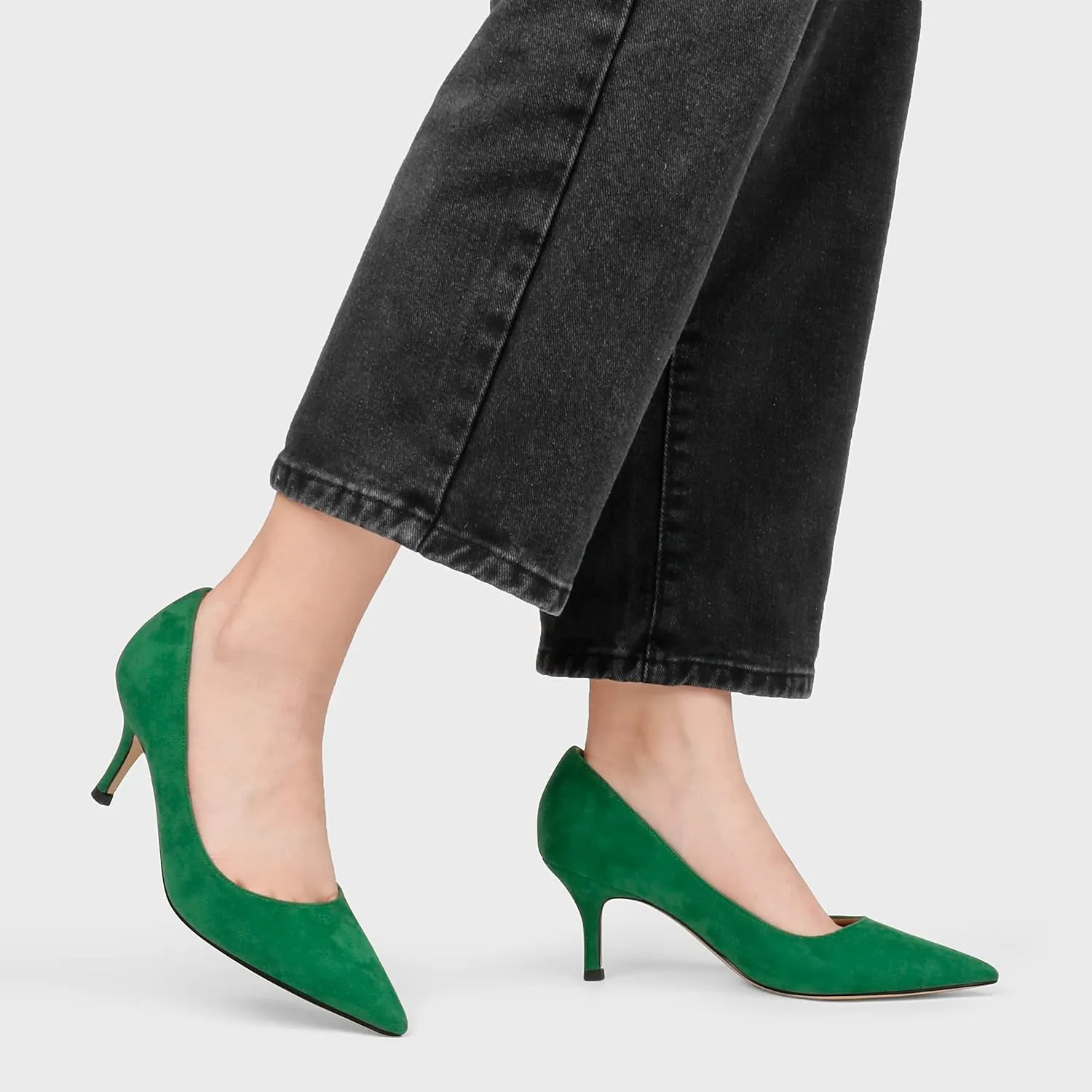 JOY IN LOVE Women's Shoes Low Heels Pointy Toe Kitten Heel Daily Pumps