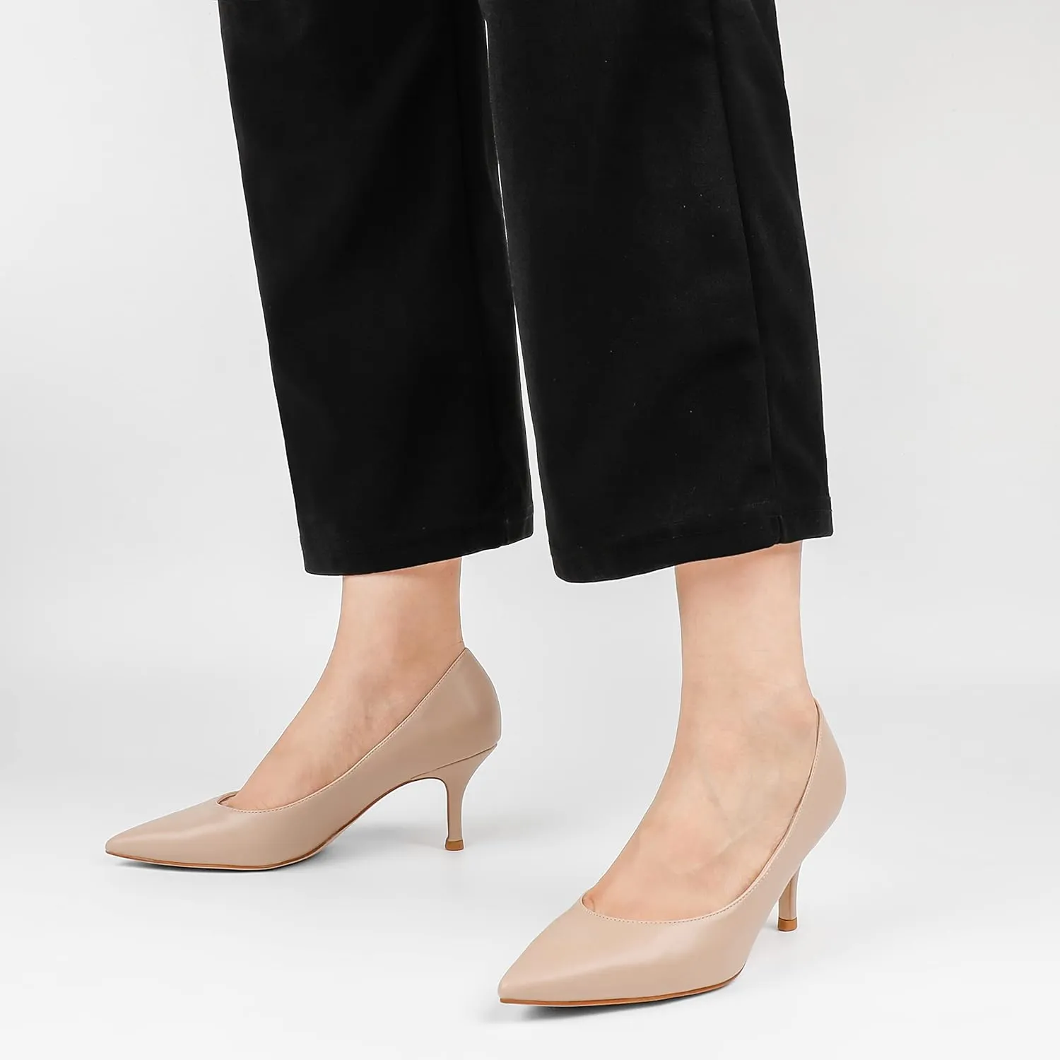JOY IN LOVE Women's Shoes Low Heels Pointy Toe Kitten Heel Daily Pumps