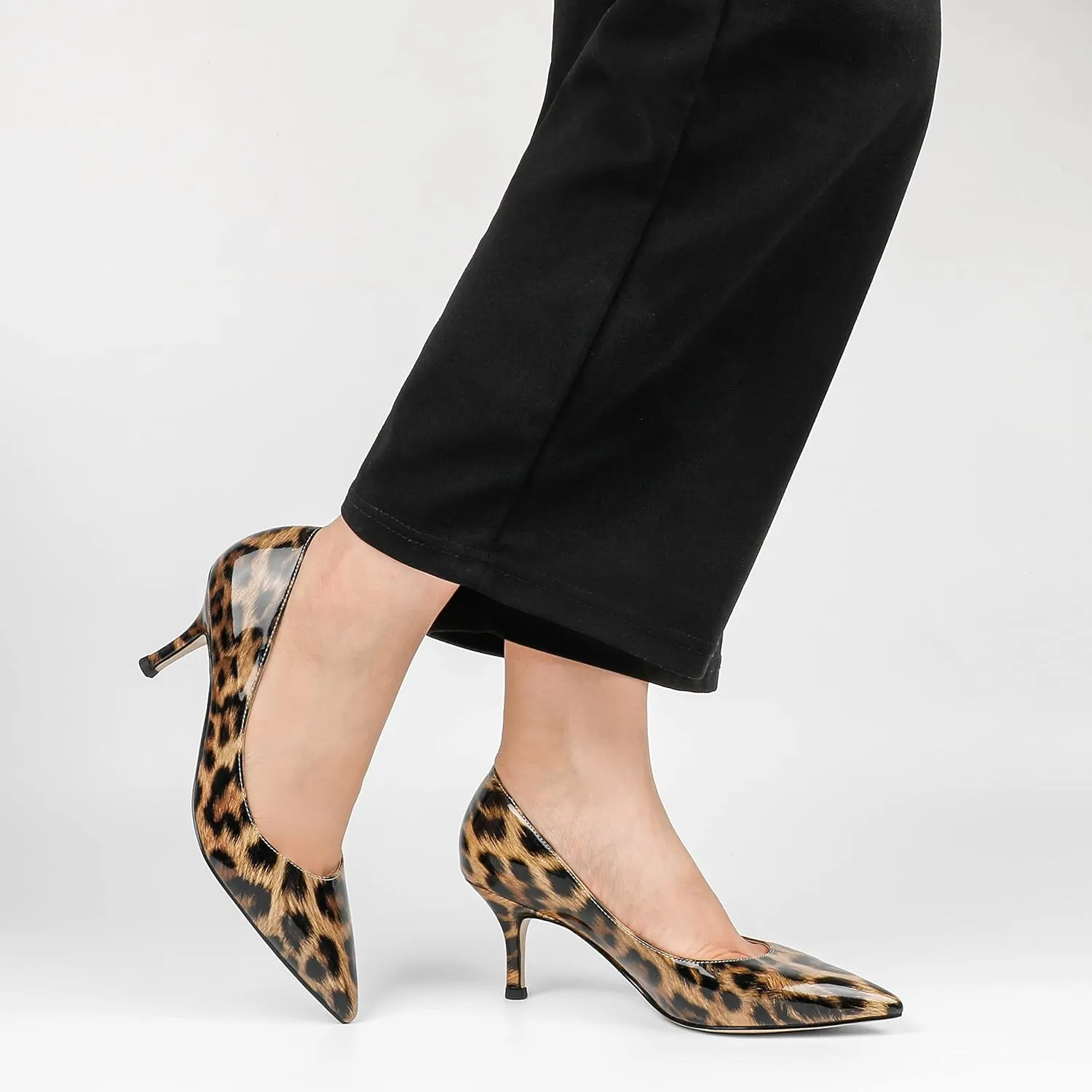 JOY IN LOVE Women's Shoes Low Heels Pointy Toe Kitten Heel Daily Pumps