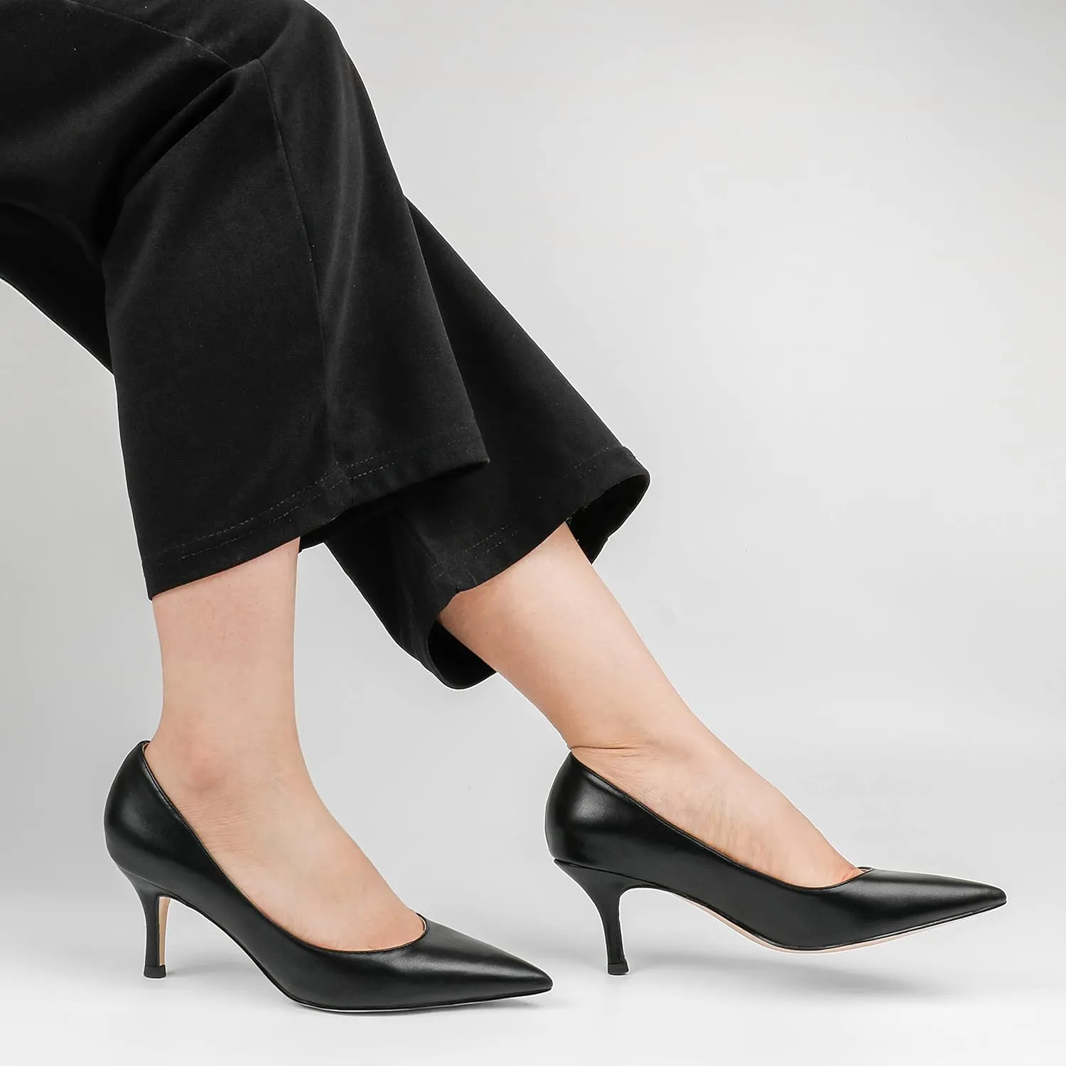 JOY IN LOVE Women's Shoes Low Heels Pointy Toe Kitten Heel Daily Pumps