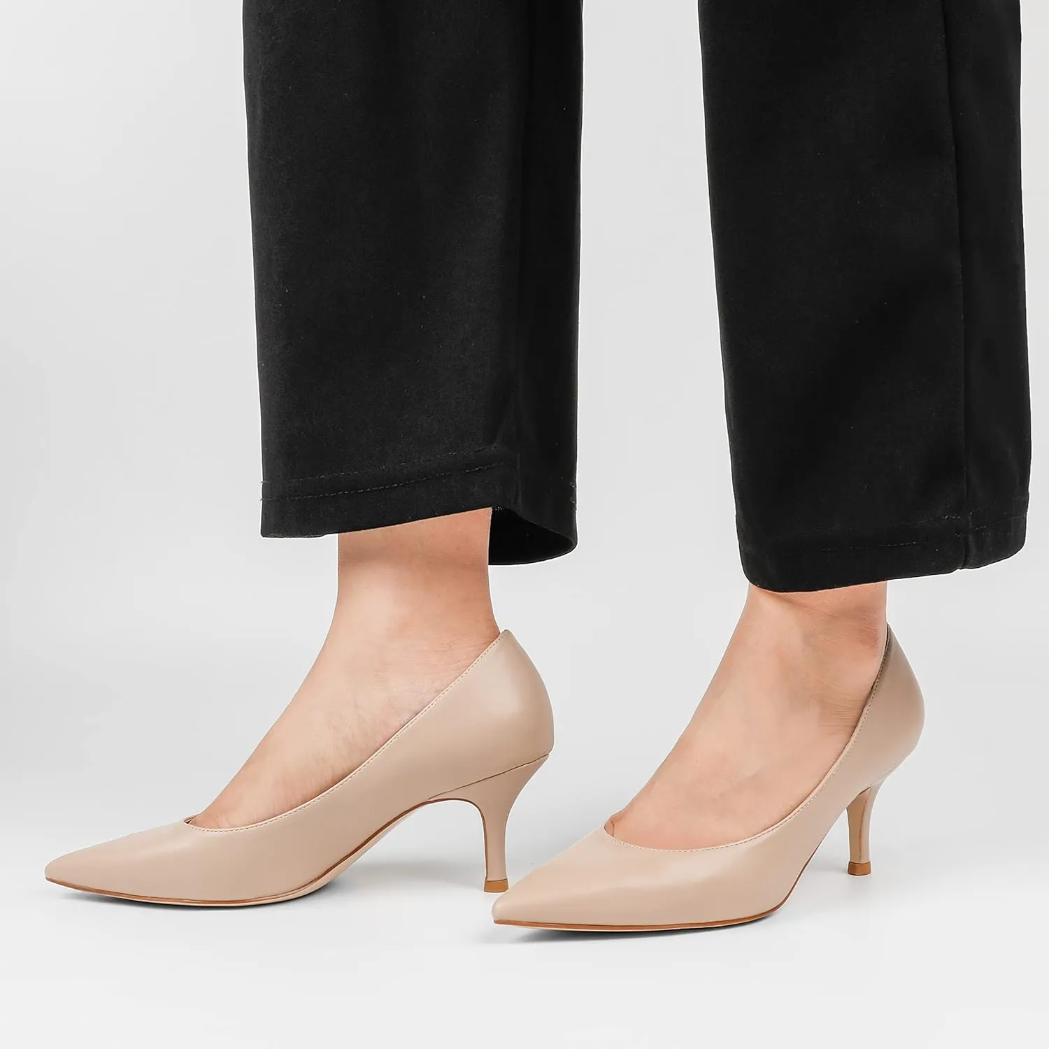 JOY IN LOVE Women's Shoes Low Heels Pointy Toe Kitten Heel Daily Pumps