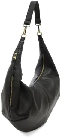 Joy Susan Womens Fashion Purse Rhea Slouchy Crescent Shoulder Crossbody Bag