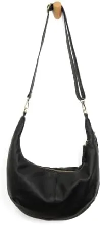 Joy Susan Womens Fashion Purse Rhea Slouchy Crescent Shoulder Crossbody Bag