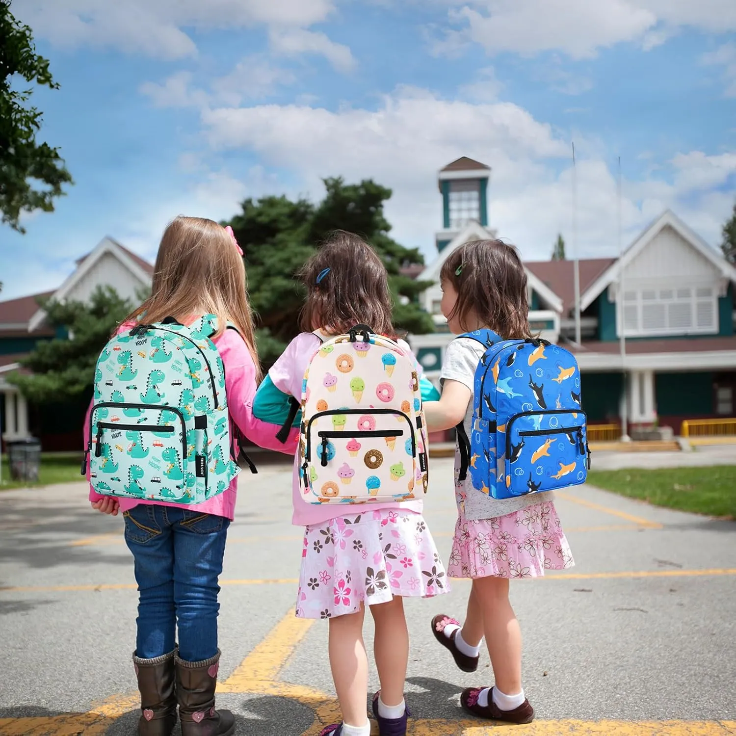 JOYHILL Kids Backpacks, Cute Lightweight Water Resistant Preschool Backpack, Adjustable Shoulder Straps for Boys Girls (Helicopter)