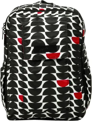 JuJuBe | Small Lightweight Travel Diaper Backpack with Padded Adjustable Straps | Onyx Collection Black Widow