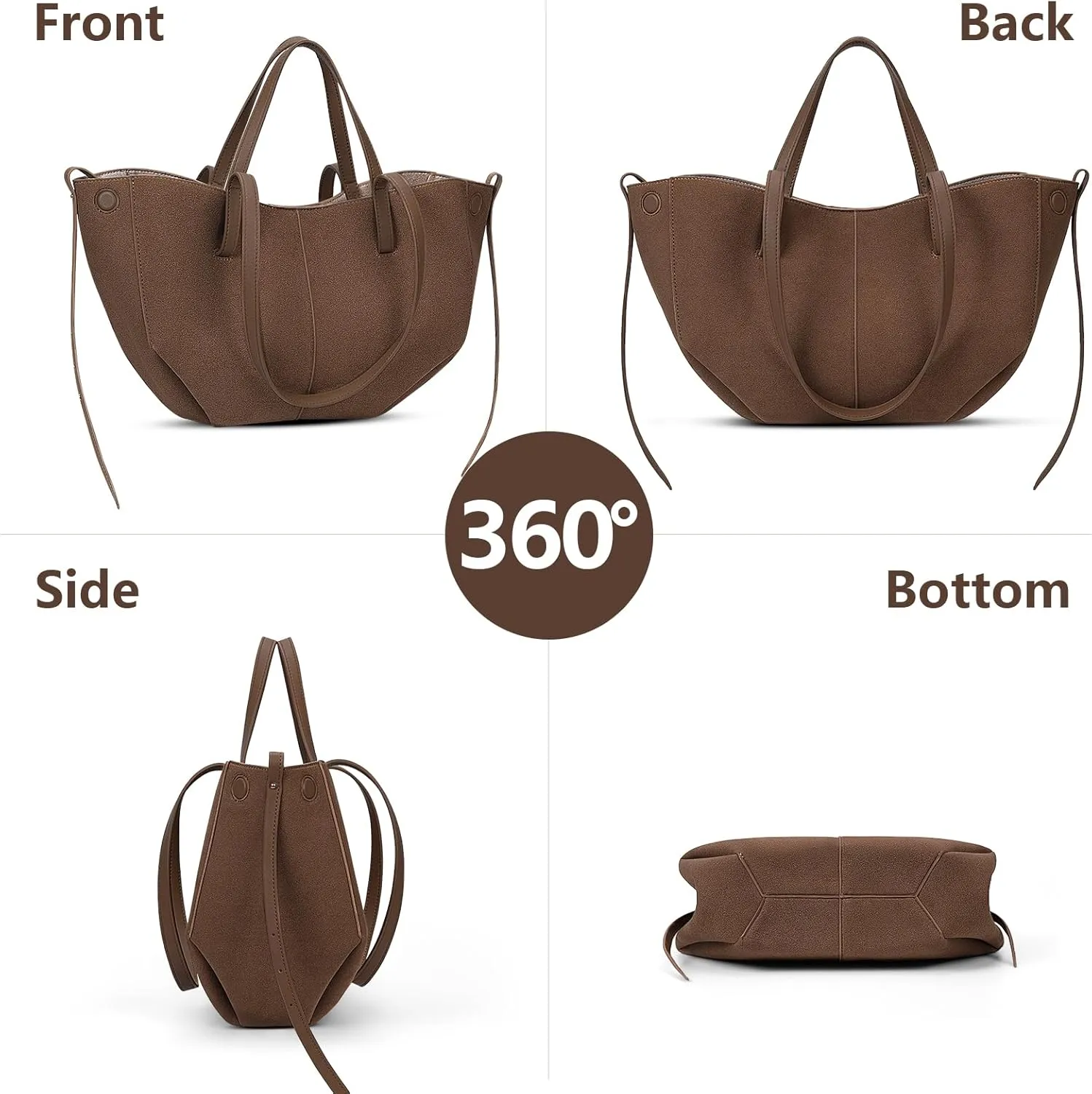 Juoxeepy Work Bag Faux Leather Tote Bag for Women Trendy Handbag Purse Fall Shoulder Bag with Magnetic Closure