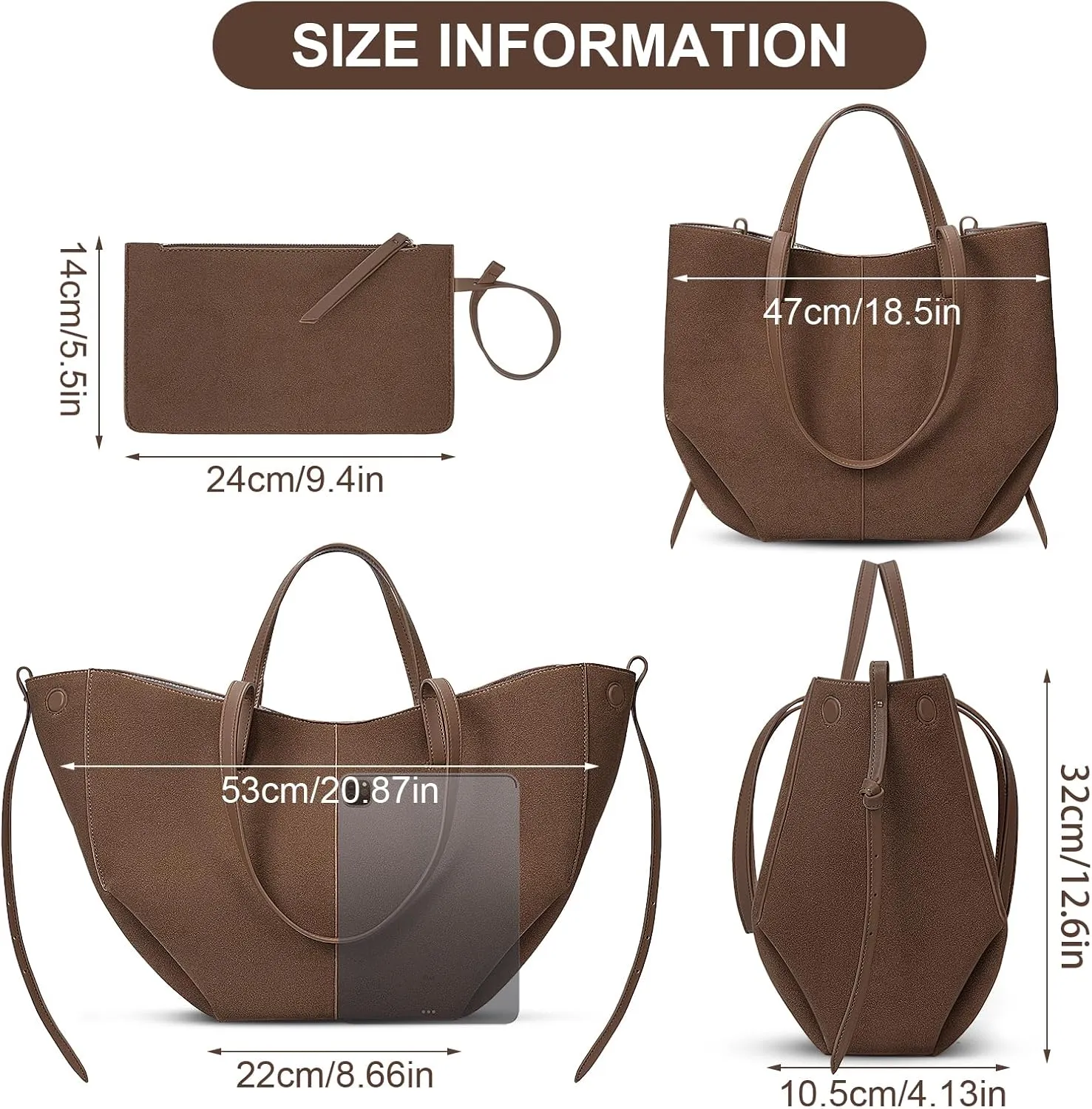 Juoxeepy Work Bag Faux Leather Tote Bag for Women Trendy Handbag Purse Fall Shoulder Bag with Magnetic Closure
