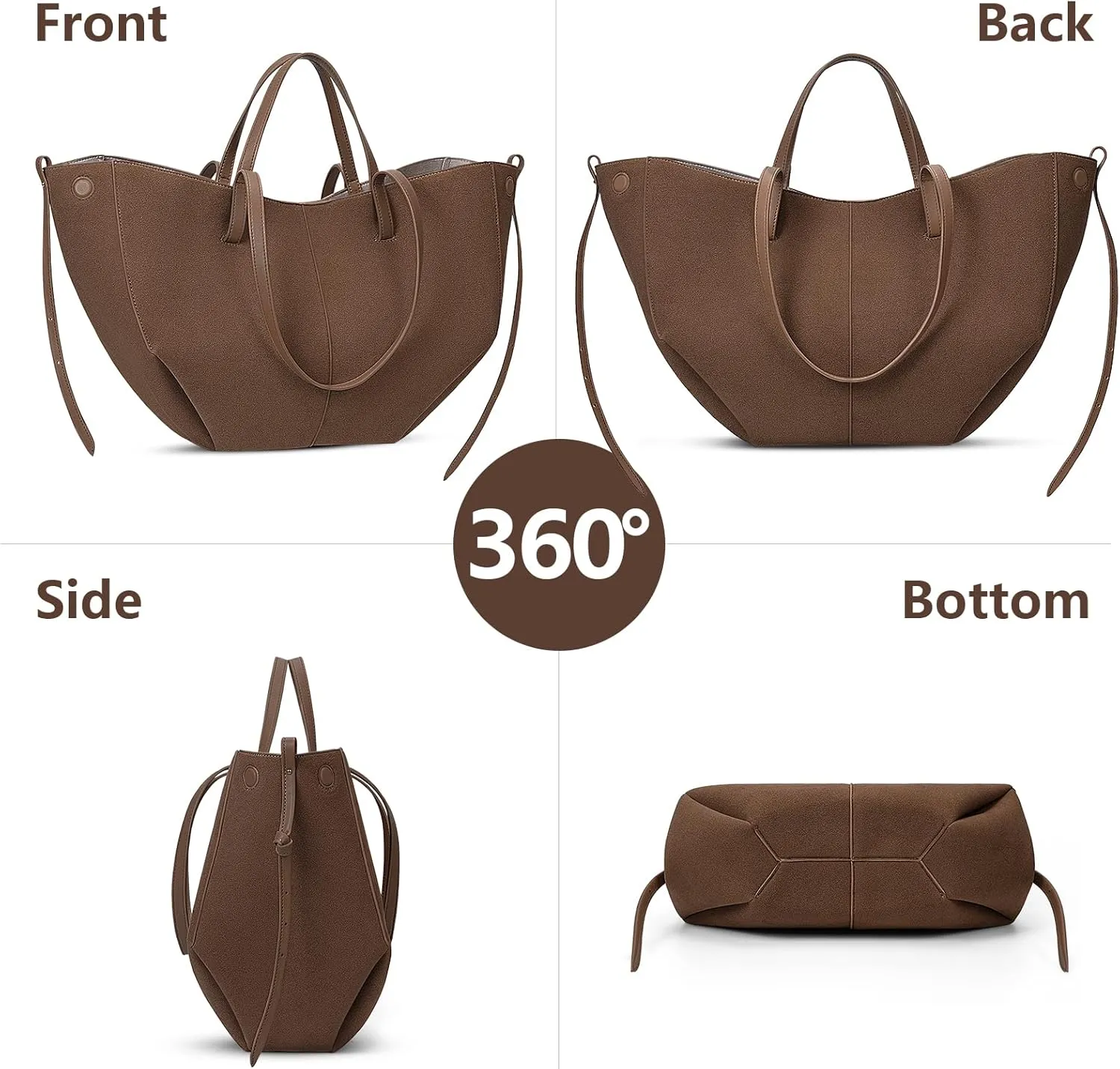 Juoxeepy Work Bag Faux Leather Tote Bag for Women Trendy Handbag Purse Fall Shoulder Bag with Magnetic Closure