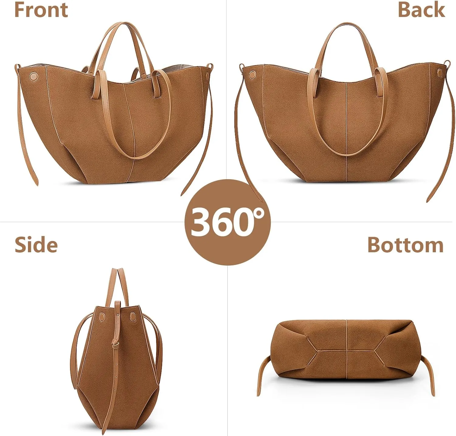 Juoxeepy Work Bag Faux Leather Tote Bag for Women Trendy Handbag Purse Fall Shoulder Bag with Magnetic Closure
