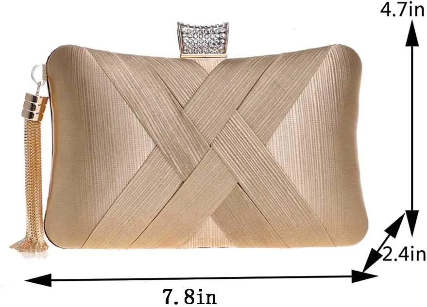 KALAIEN Women's Evening Bags Clutch Purse Bridal Party Handbags for Wedding Prom Night out Party