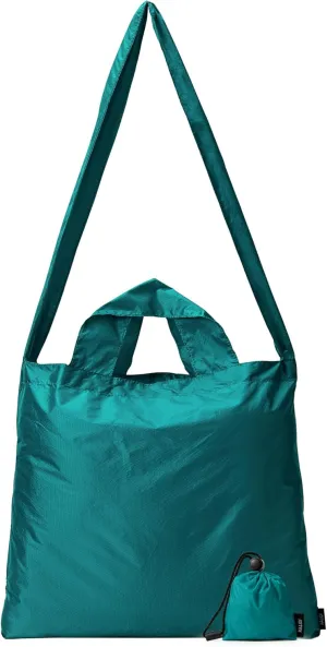 KALIDI Compact Tote Shopping bag Lightweight Foldable Tiny Reusable Grocery Shoulder Bag Crossbody