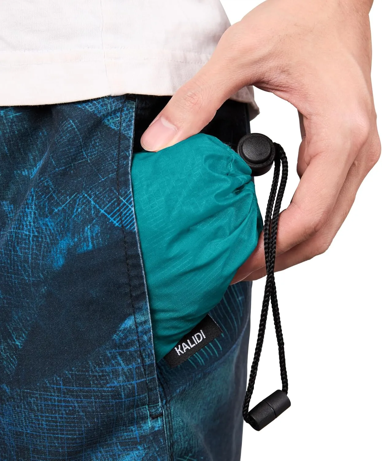 KALIDI Compact Tote Shopping bag Lightweight Foldable Tiny Reusable Grocery Shoulder Bag Crossbody