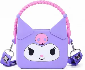 Kawaii Mini Crossbody Backpack, Kitty Tote Messenger Bag, Cute Coin Purses, Wallets Stuff for Teen Girls, Women(Purple)