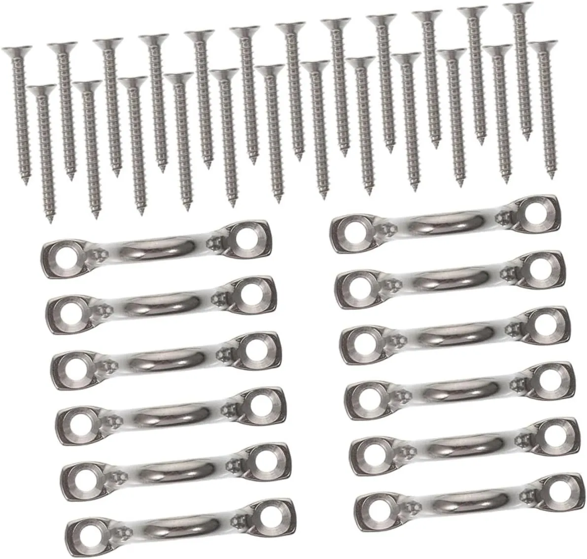 Kayak Fixing Handles Stainless Steel Boat Pad Eye Straps Metal Deck Pad Eye Straps Kayak Grip for Sailing Boating