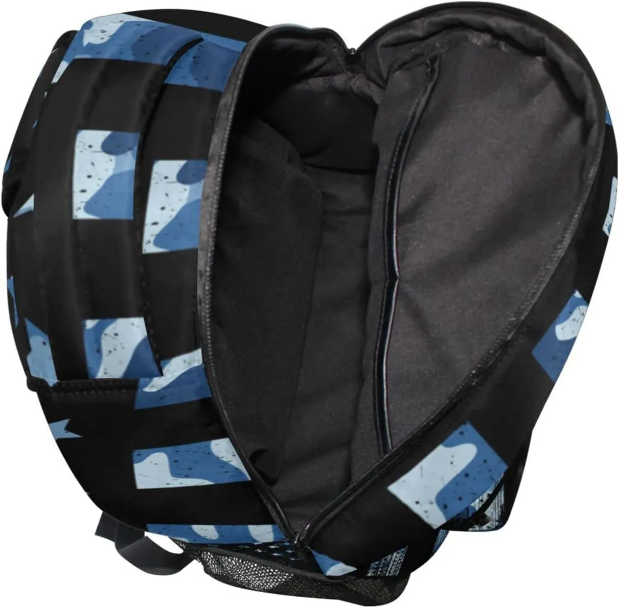 Kcldeci American Flag Camouflage Kids Backpack for Boys Girls Camo USA Flag Patriotic Elementary Backpacks Purse School Bag Book Bags for Toddler Travel