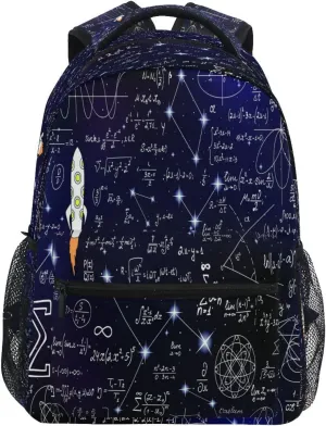 Kcldeci Toddler Backpack for School Physical Formulas Rocket Plots Boys Girls Kids School Bags Bookbag Elementary Children Bookbags Casual Travel Back Pack