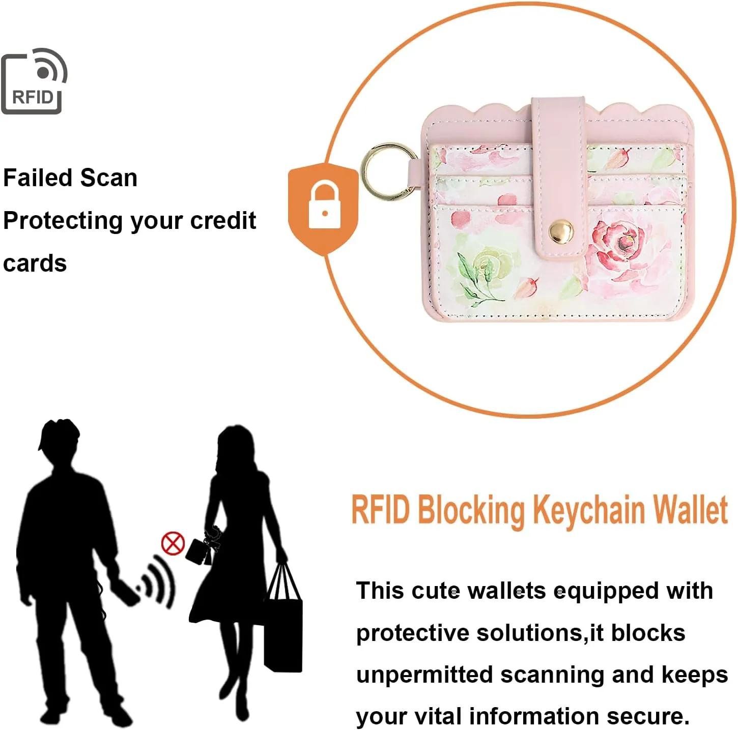 Keychain Wallet Wristlet Small Credit Card Holder Bracelet Key Chain Purse Bangle Tassel Beads Key Rings for Women