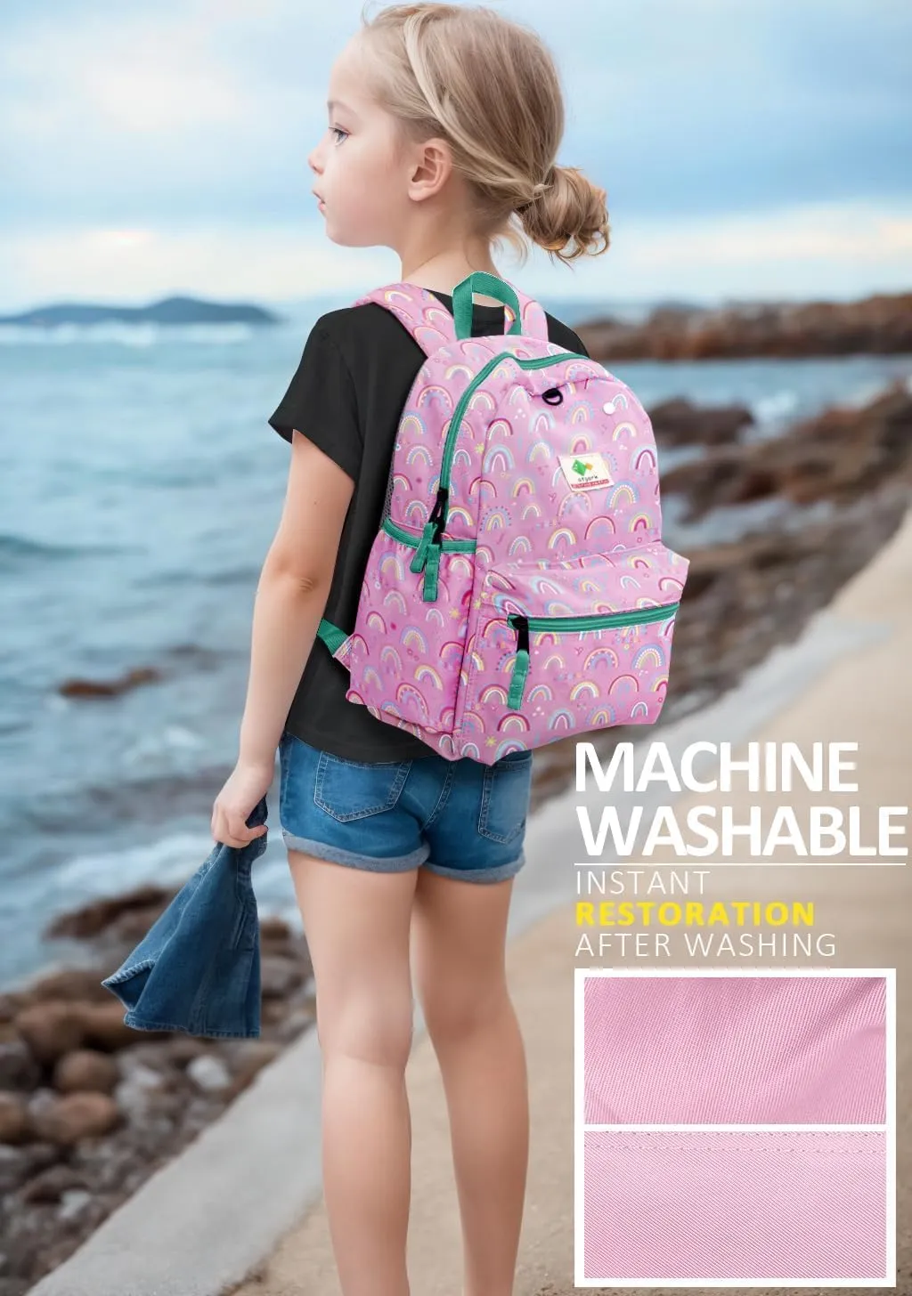 Kids Backpacks For Girls & Boys, Elementary School Bookbag, 14" H, For Kids 3-6