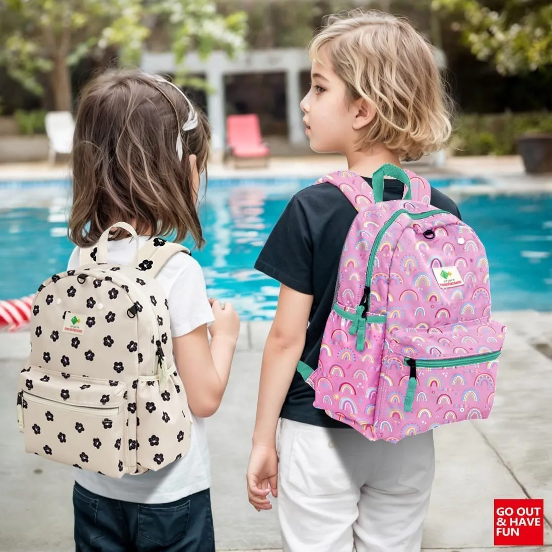 Kids Backpacks For Girls & Boys, Elementary School Bookbag, 14" H, For Kids 3-6