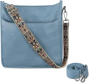 KITATU Crossbody Bag for Women Hobo Handbags - Vegan Leather Designer Purse Shoulder Zipper Bag with 2 Adjustable Straps