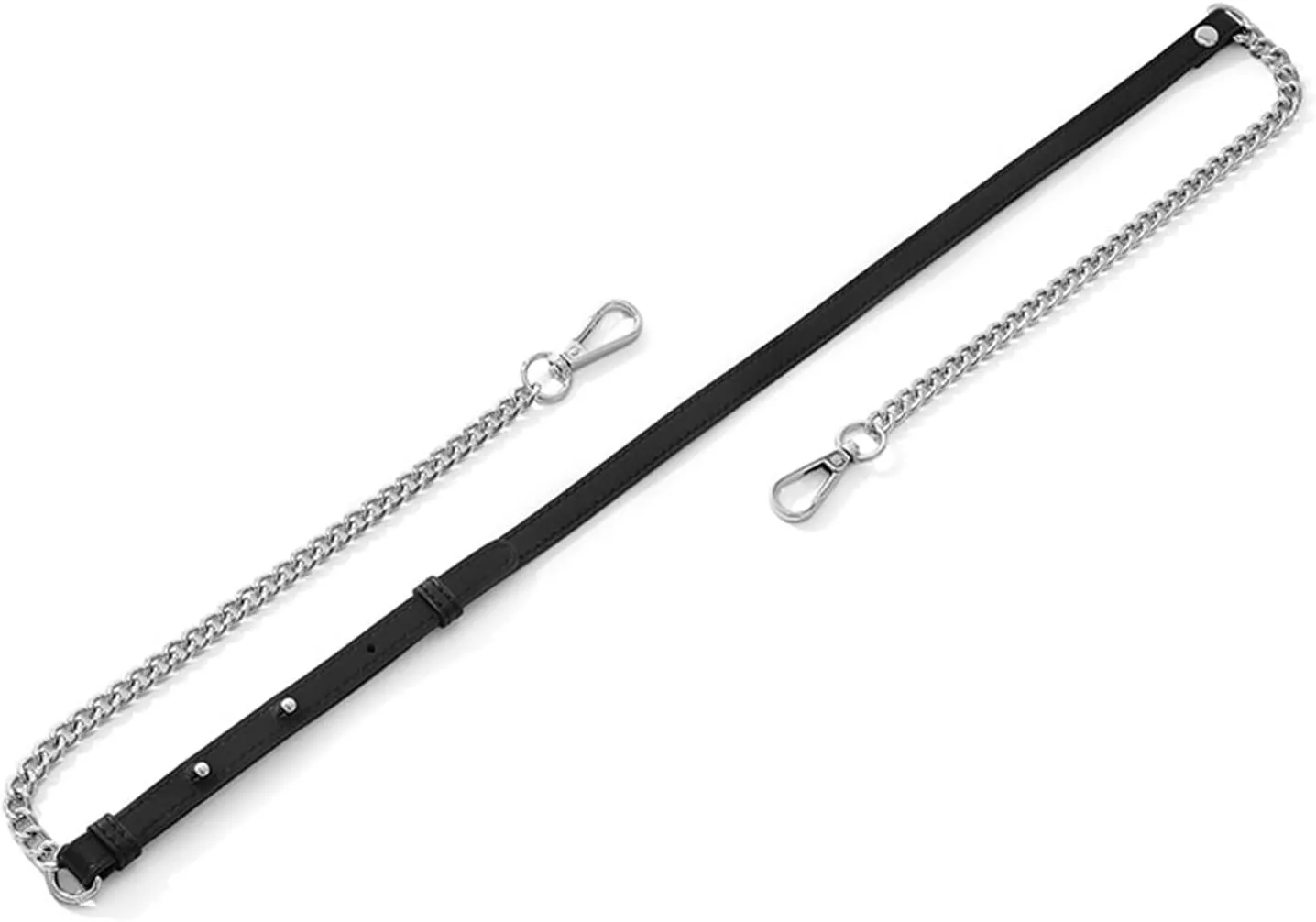 KIYOMIL Bag Genuine Leather Chain Shoulder Straps Adjustable,Purse Straps Replacement Crossbody for Handbags(Black-S)