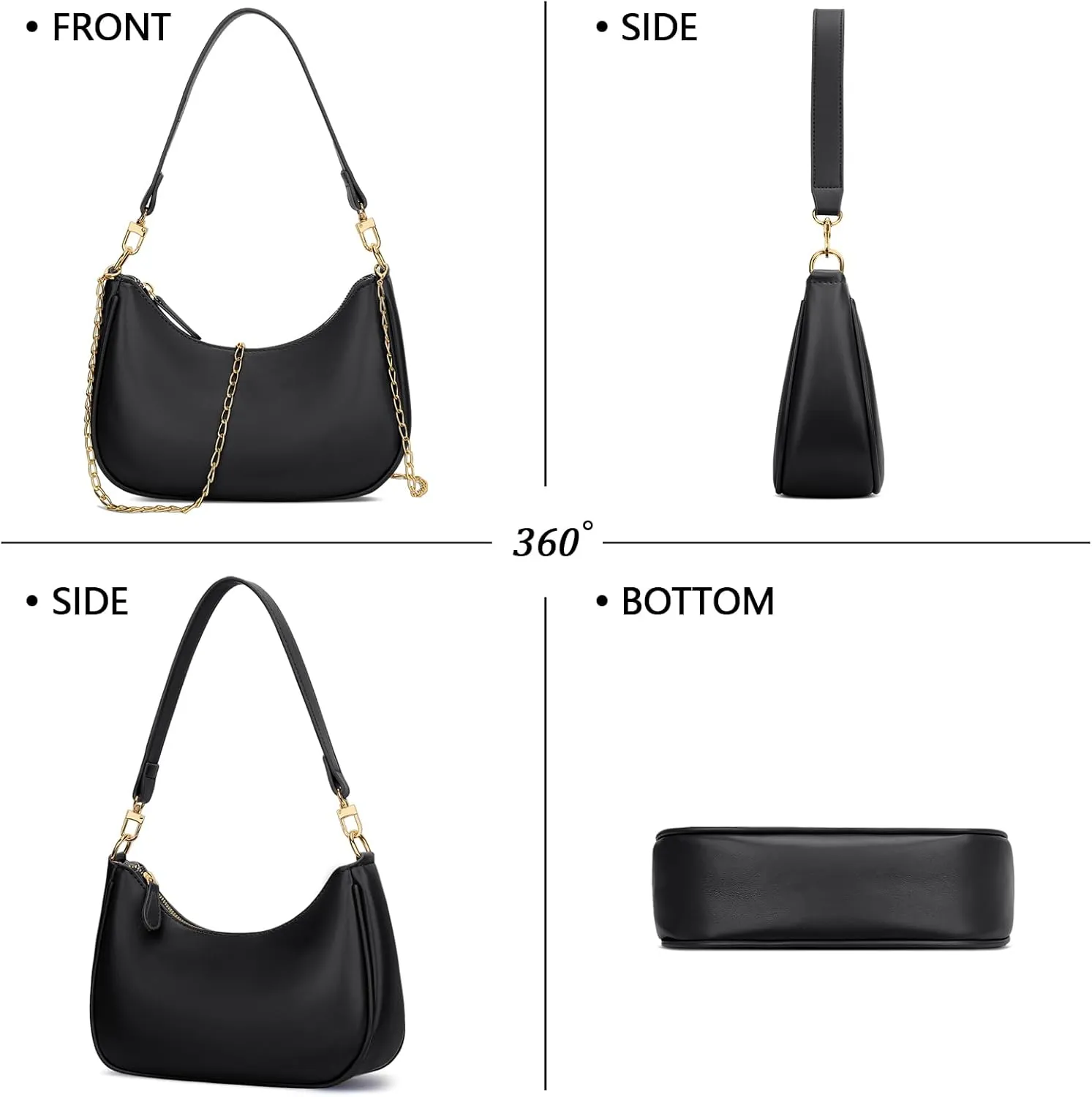 KKXIU Shoulder Bag for Women Cute Hobo Purses and Handbags Retro Clutch Underarm Purse