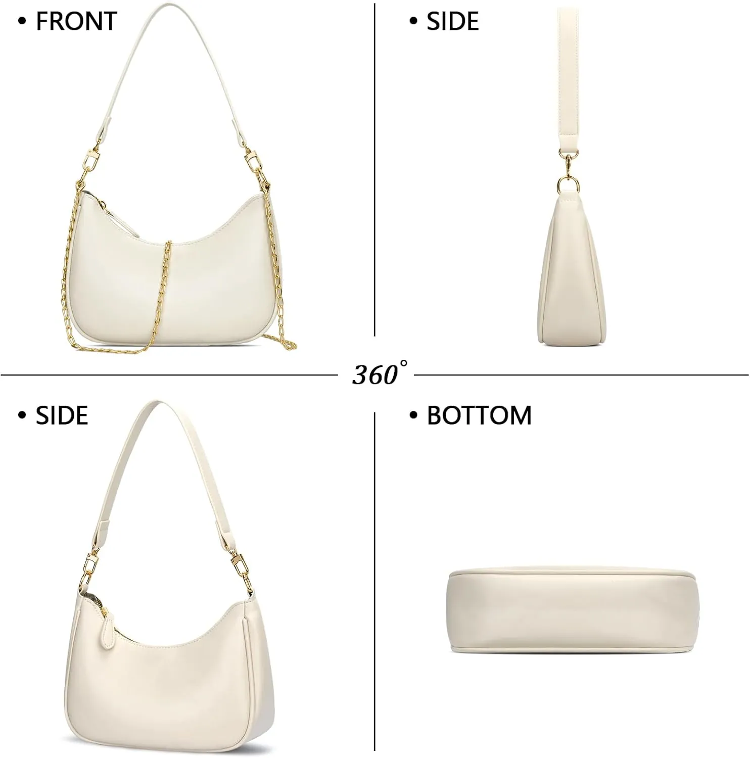 KKXIU Shoulder Bag for Women Cute Hobo Purses and Handbags Retro Clutch Underarm Purse