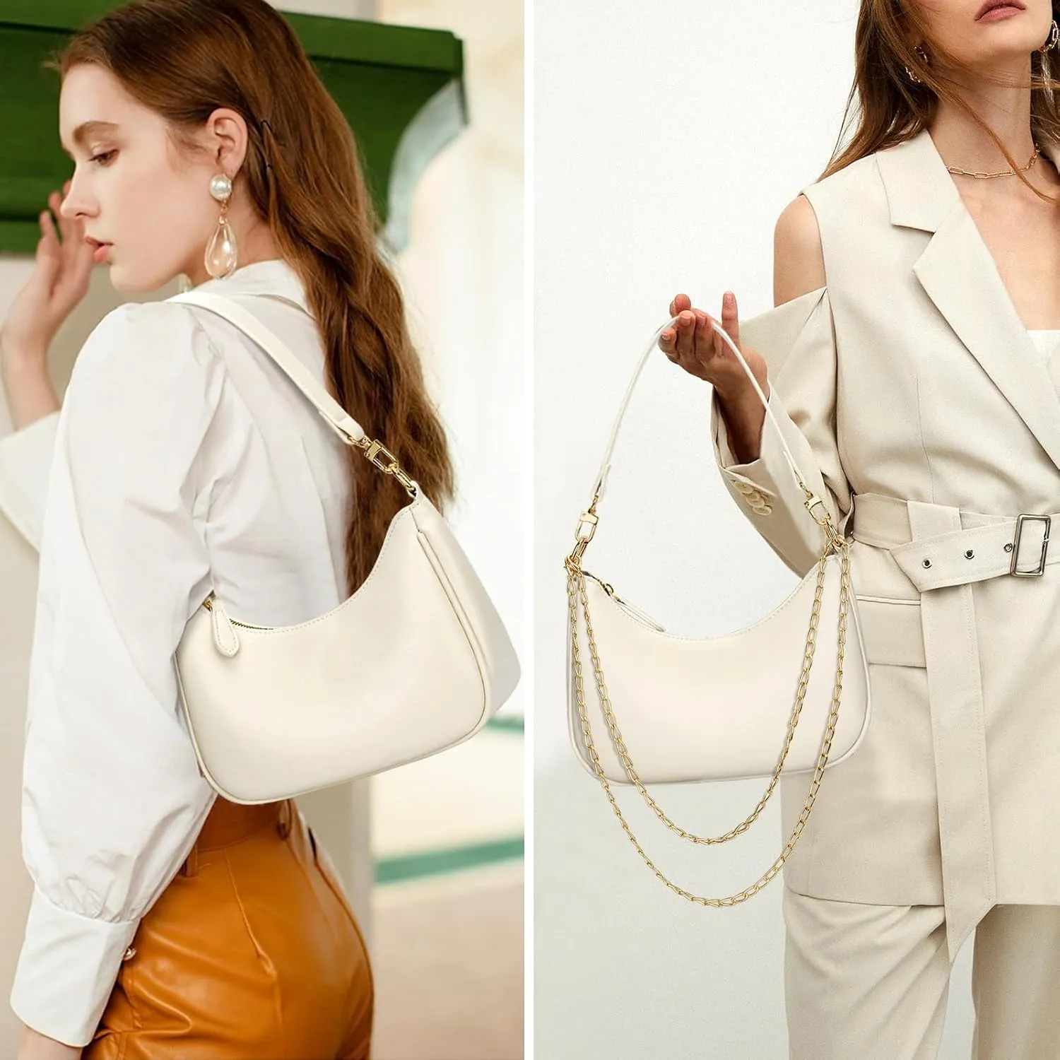 KKXIU Shoulder Bag for Women Cute Hobo Purses and Handbags Retro Clutch Underarm Purse