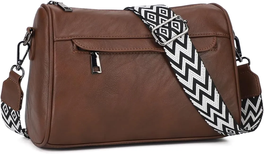 KL928 Crossbody Purses for Women Shoulder Bags with 2 Straps,Black