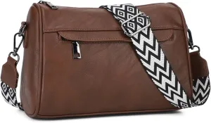 KL928 Crossbody Purses for Women Shoulder Bags with 2 Straps,Black
