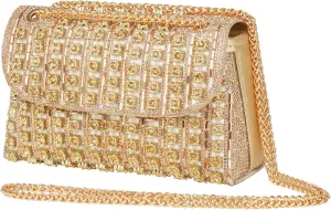 Kseymeir Rhinestone Clutch Purse Sparkling Silver Crystal Diamond Evening Bag