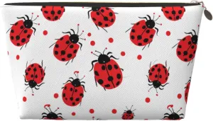 Ladybug Makeup Bag Waterproof Cosmetic Bag Organizer Small Make Up Zipper Pouch Portable Travel Toiletry Bag For Women Girls